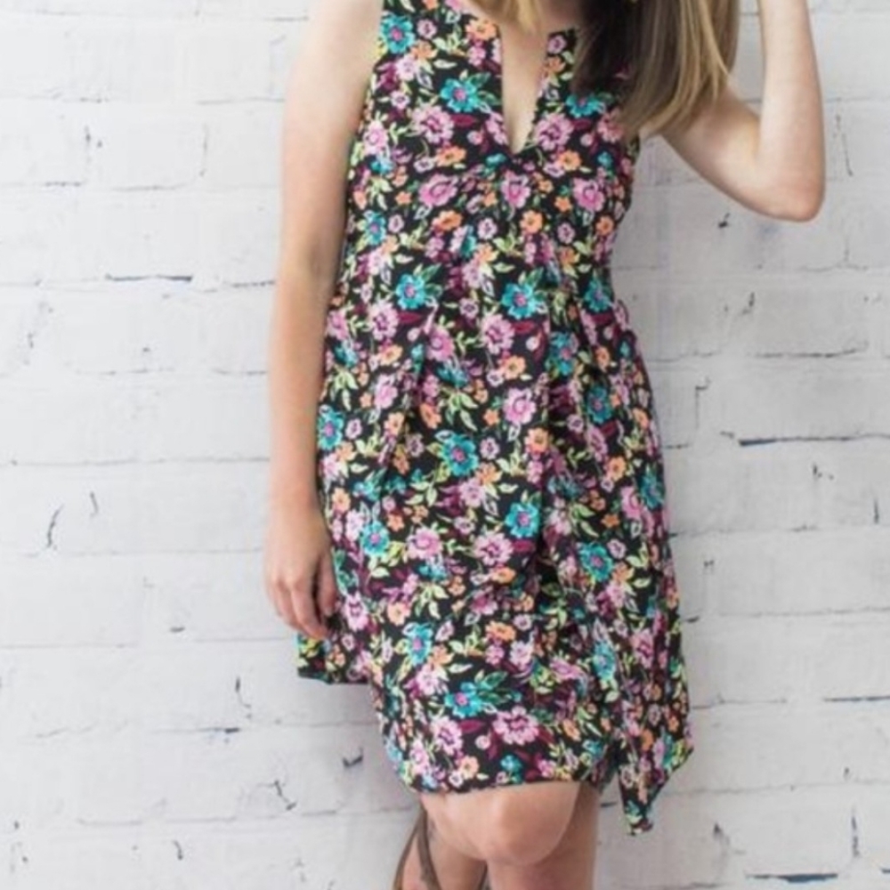 Banana Republic Floral Sleeveless Dress Size XXS
